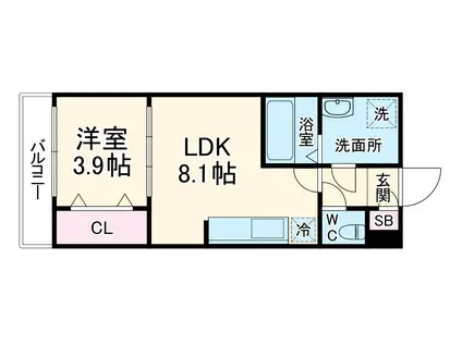 ジーメゾン大宮大成町(1LDK/3階)の間取り写真