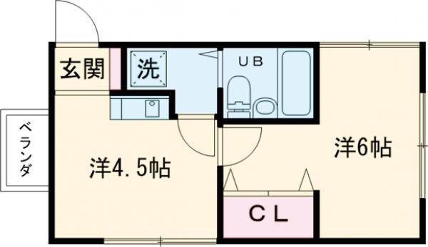 なおみハイツ(1SDK/2階)の間取り写真