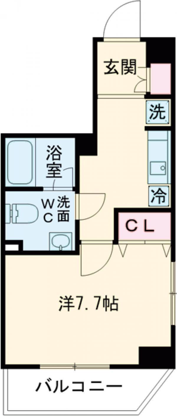 フォルトゥーナ中葛西(1K/4階)の間取り写真