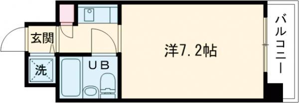 ハイネスベルシモンエルポート(1K/7階)の間取り写真