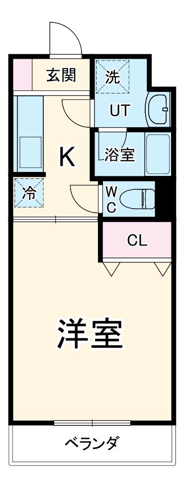 ファルコーネ(1K/1階)の間取り写真