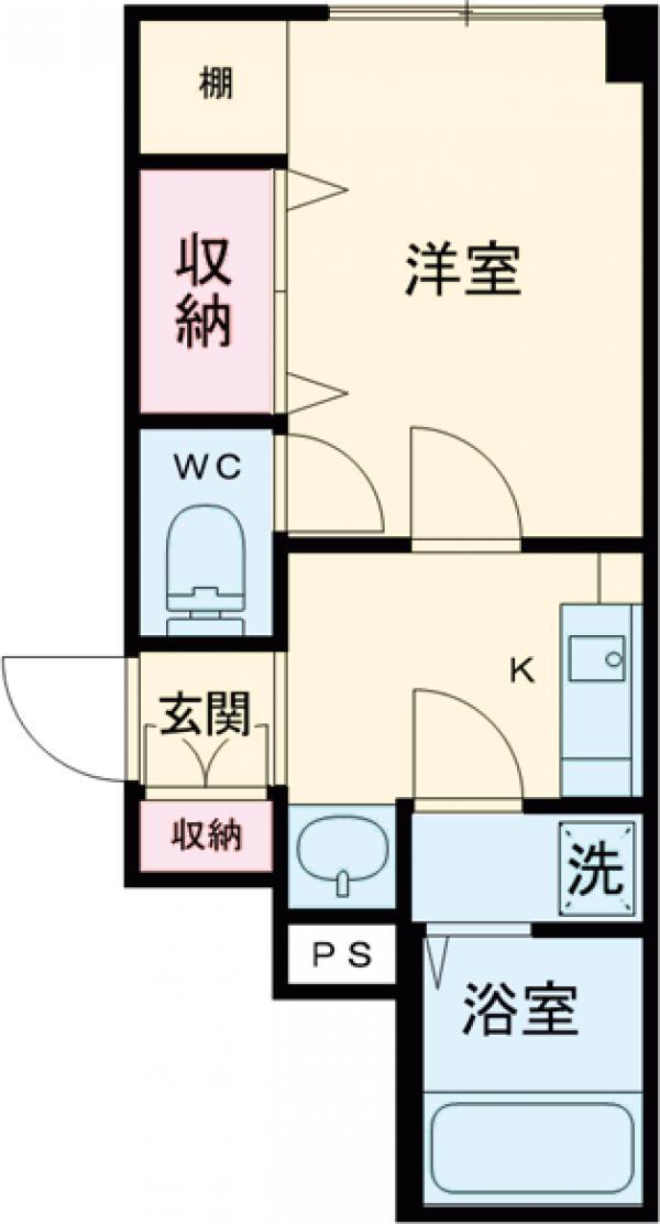 LIDEAL成増Ⅱ(1K/1階)の間取り写真
