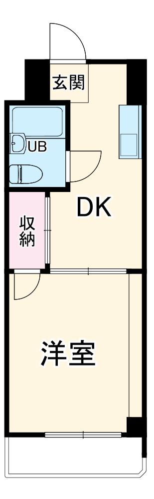 新川ビル(1K/4階)の間取り写真