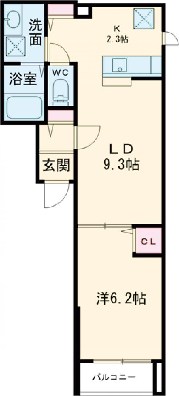 FOREST MAISON KOMAGOME ノース(1LDK/1階)の間取り写真