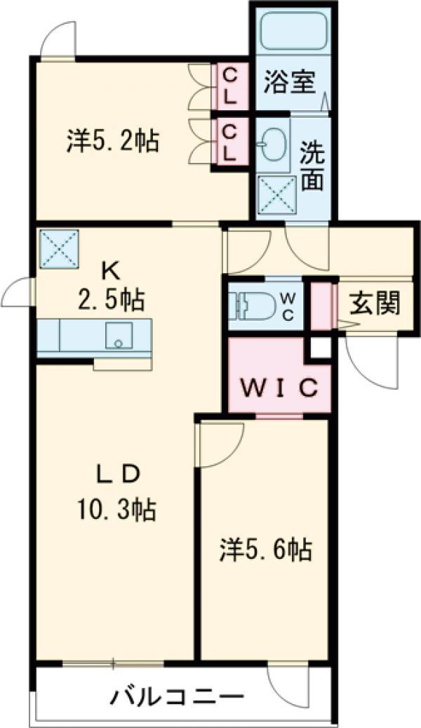 FOREST MAISON KOMAGOME ノース(2LDK/3階)の間取り写真