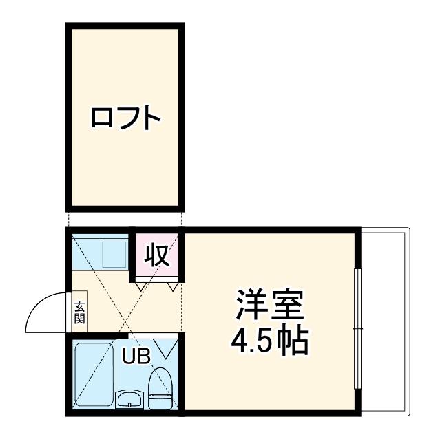 ロイヤルコーポ白根(1K/2階)の間取り写真