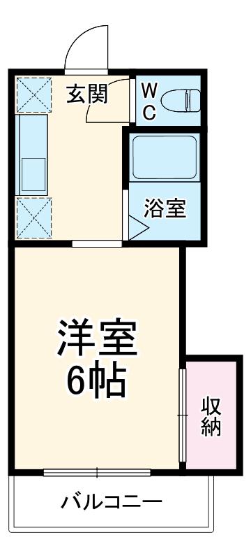 ピアッツァ大森台(1K/1階)の間取り写真