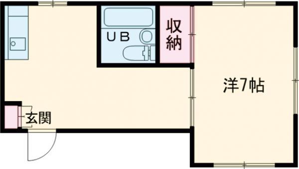 コーポつゆき(1DK/2階)の間取り写真