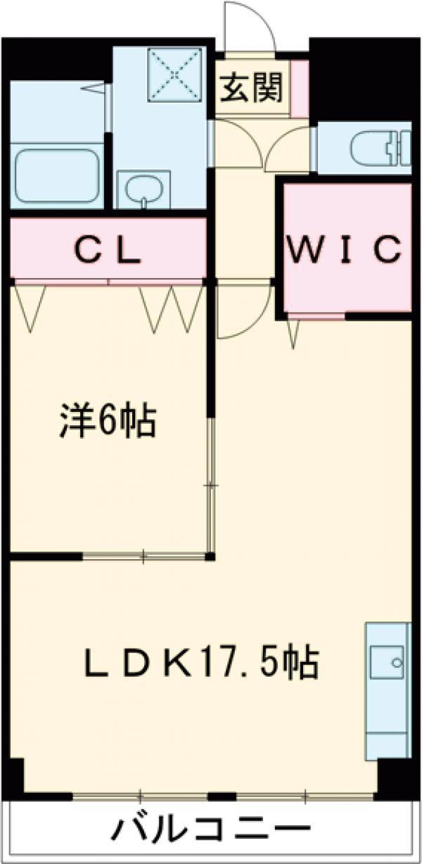 あさひレジデンス参番館(1LDK/2階)の間取り写真