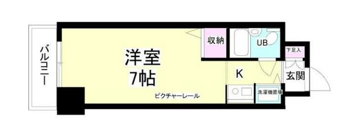 ジョイフル川崎弐番館(ワンルーム/6階)の間取り写真