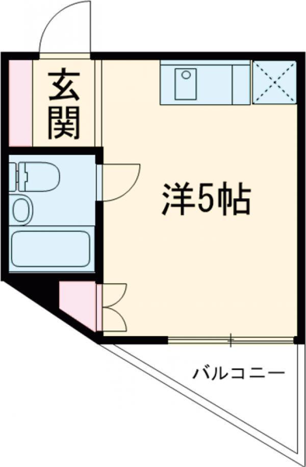 エイトビル(ワンルーム/3階)の間取り写真