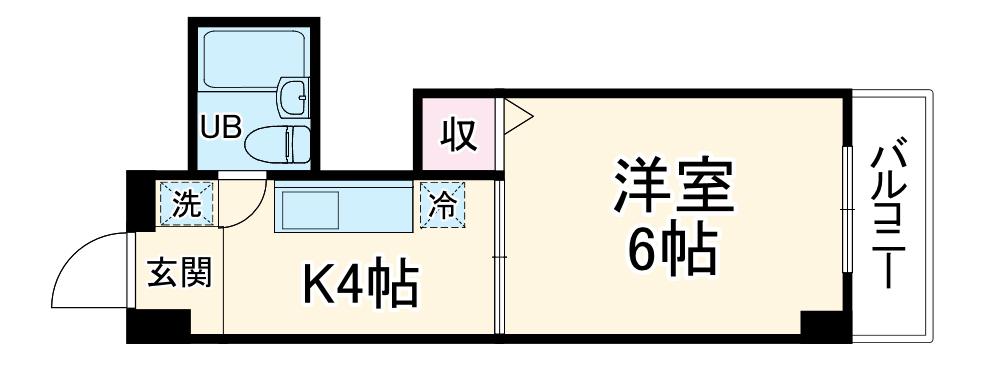 リファレンス谷塚(1K/3階)の間取り写真