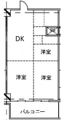 サクラビル(2SDK/10階)の間取り写真