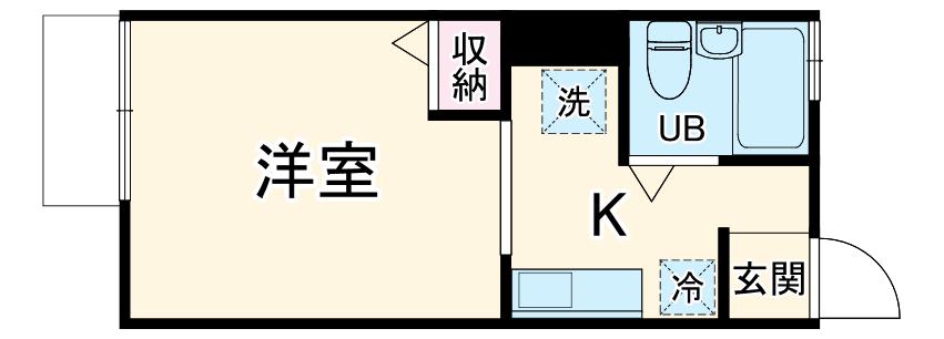 シティハイムサイトウ(1K/2階)の間取り写真