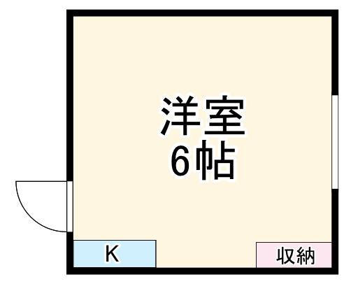 平塚市真田アパート(ワンルーム/1階)の間取り写真