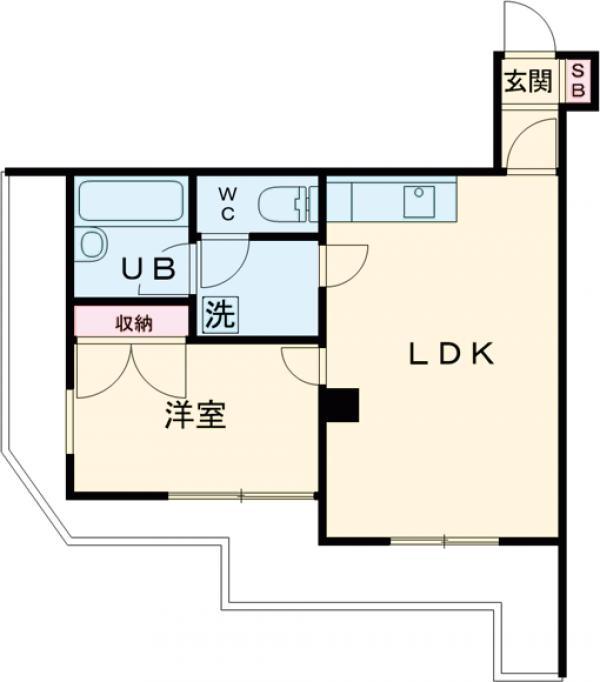 クリエイトセラン(1LDK/3階)の間取り写真