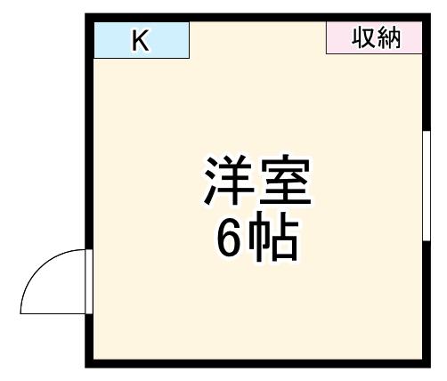 平塚市真田アパート(ワンルーム/1階)の間取り写真