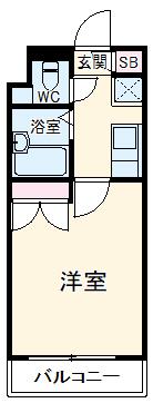 サンクレスト新浦安(1K/1階)の間取り写真