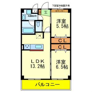 エクセルアンサー(2LDK/2階)の間取り写真