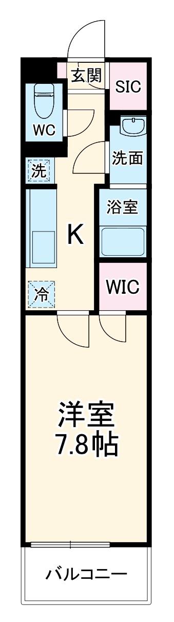 リブリ・北戸田(1K/1階)の間取り写真