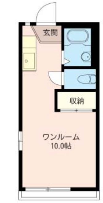 カルム桜新町C(ワンルーム/1階)の間取り写真