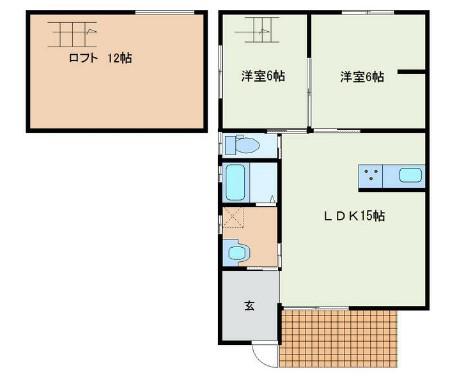 シャノワール(2LDK)の間取り写真