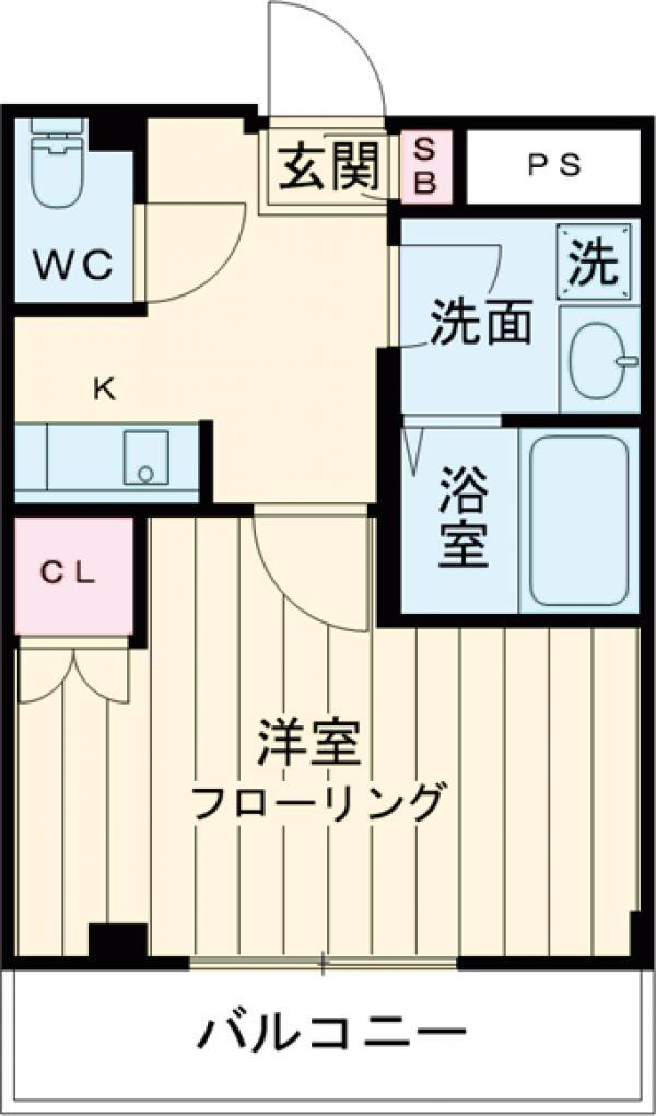 LIDEAL成増Ⅱ(1K/3階)の間取り写真