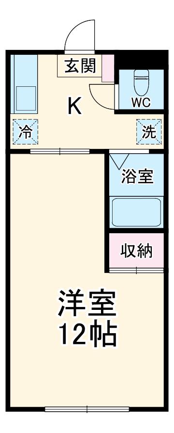 ソラーナコート(1K/1階)の間取り写真