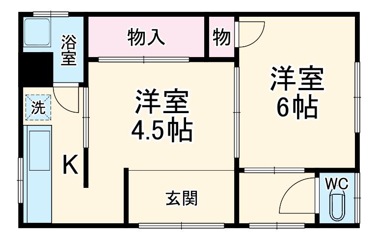 内房線 巌根駅 徒歩32分 1階建 築57年(2K)の間取り写真
