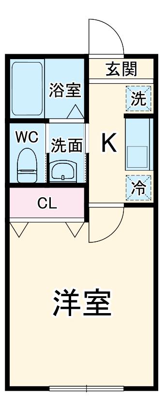 川辺の朝とエスプレッソ(1K/2階)の間取り写真