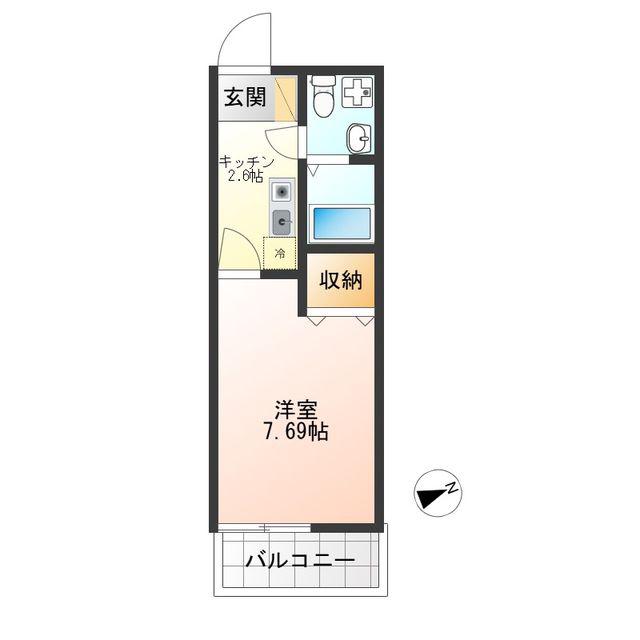 リブランシェ(1K/2階)の間取り写真