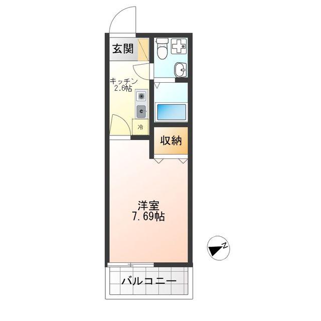 リブランシェ(1K/2階)の間取り写真
