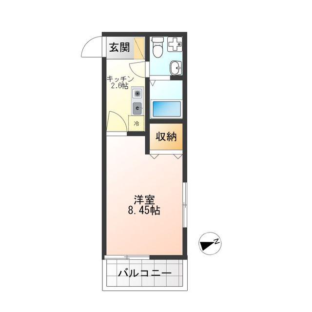 リブランシェ(1K/2階)の間取り写真