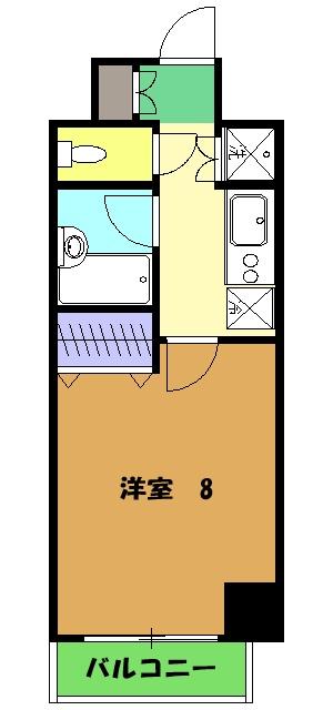 ベルグレード HJ(1K/2階)の間取り写真