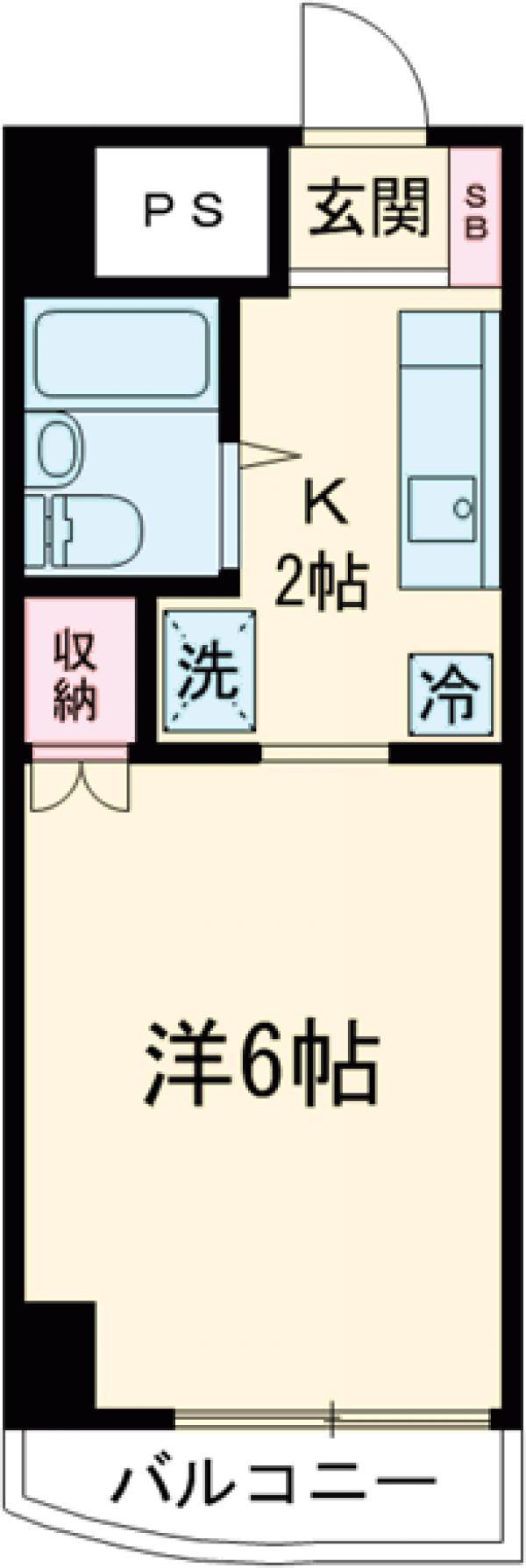 岩波第2ビル(1K/3階)の間取り写真