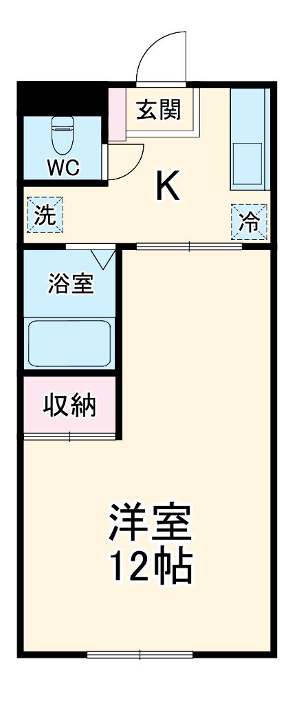 ソラーナコート(1K/1階)の間取り写真