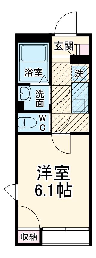 レオネクストフィーレ(1K/2階)の間取り写真