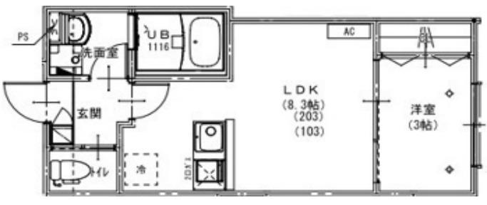 KEIAI RESIDENCE 西所沢Ⅲ(1LDK/1階)の間取り写真