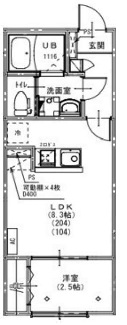 KEIAI RESIDENCE 西所沢Ⅲ(1LDK/1階)の間取り写真
