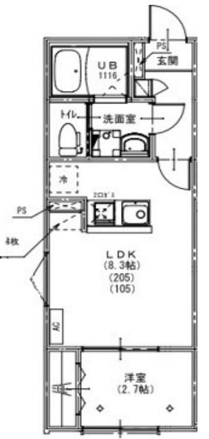 KEIAI RESIDENCE 西所沢Ⅲ(1LDK/1階)の間取り写真