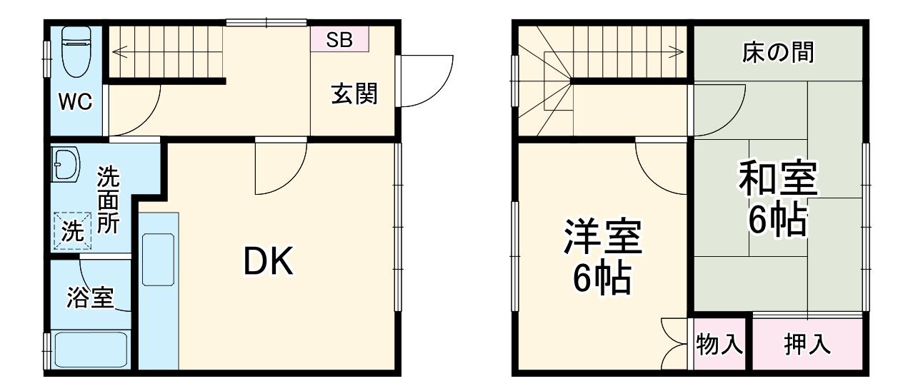 サンライズ(2DK)の間取り写真