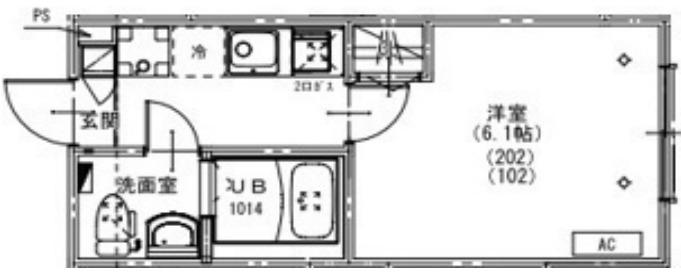 KEIAI RESIDENCE 西所沢Ⅲ(1K/2階)の間取り写真