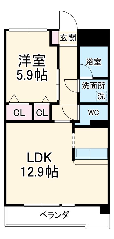 エスティⅡ(1LDK/3階)の間取り写真