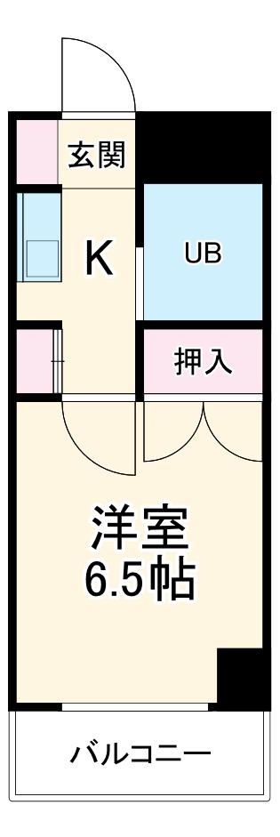 AVORIO上矢田(1K/4階)の間取り写真