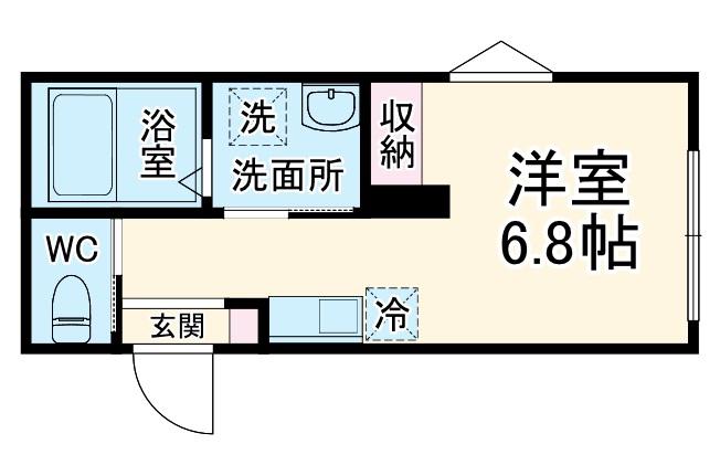 BONECA岩槻(ワンルーム/1階)の間取り写真
