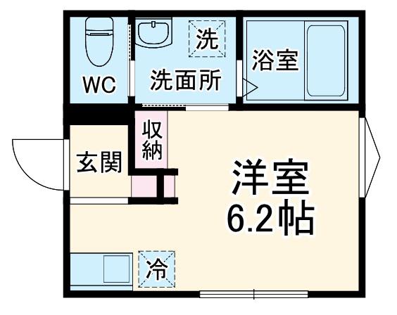 BONECA岩槻(ワンルーム/2階)の間取り写真
