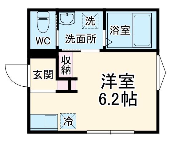 BONECA岩槻(ワンルーム/3階)の間取り写真