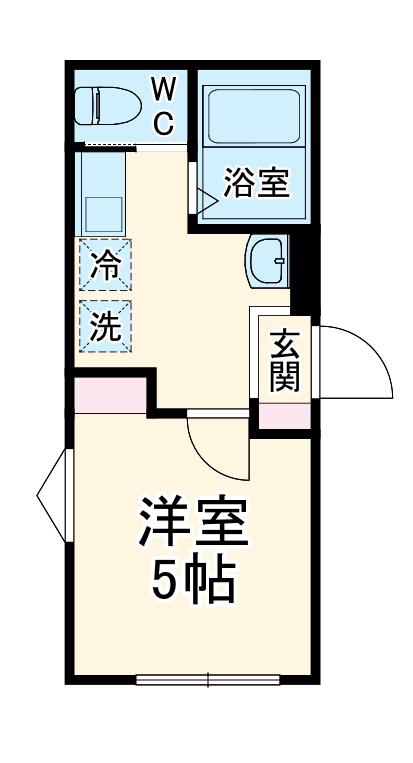BONECA岩槻(1K/3階)の間取り写真