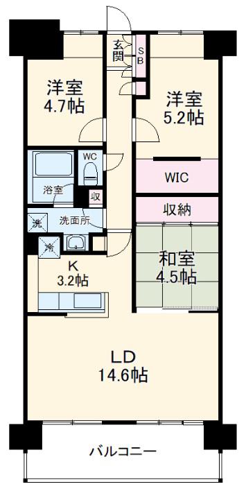 コンフォリア高島平1(3LDK/6階)の間取り写真