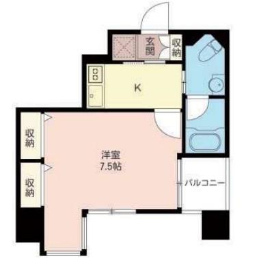 LASANTE品川シーサイドⅢ(1K/3階)の間取り写真